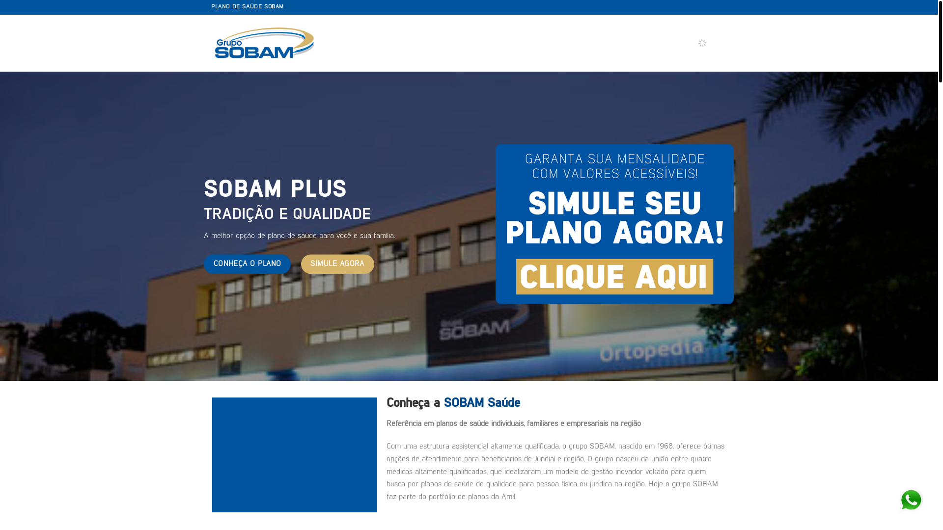 website screenshot of https://conveniosobam.com.br/