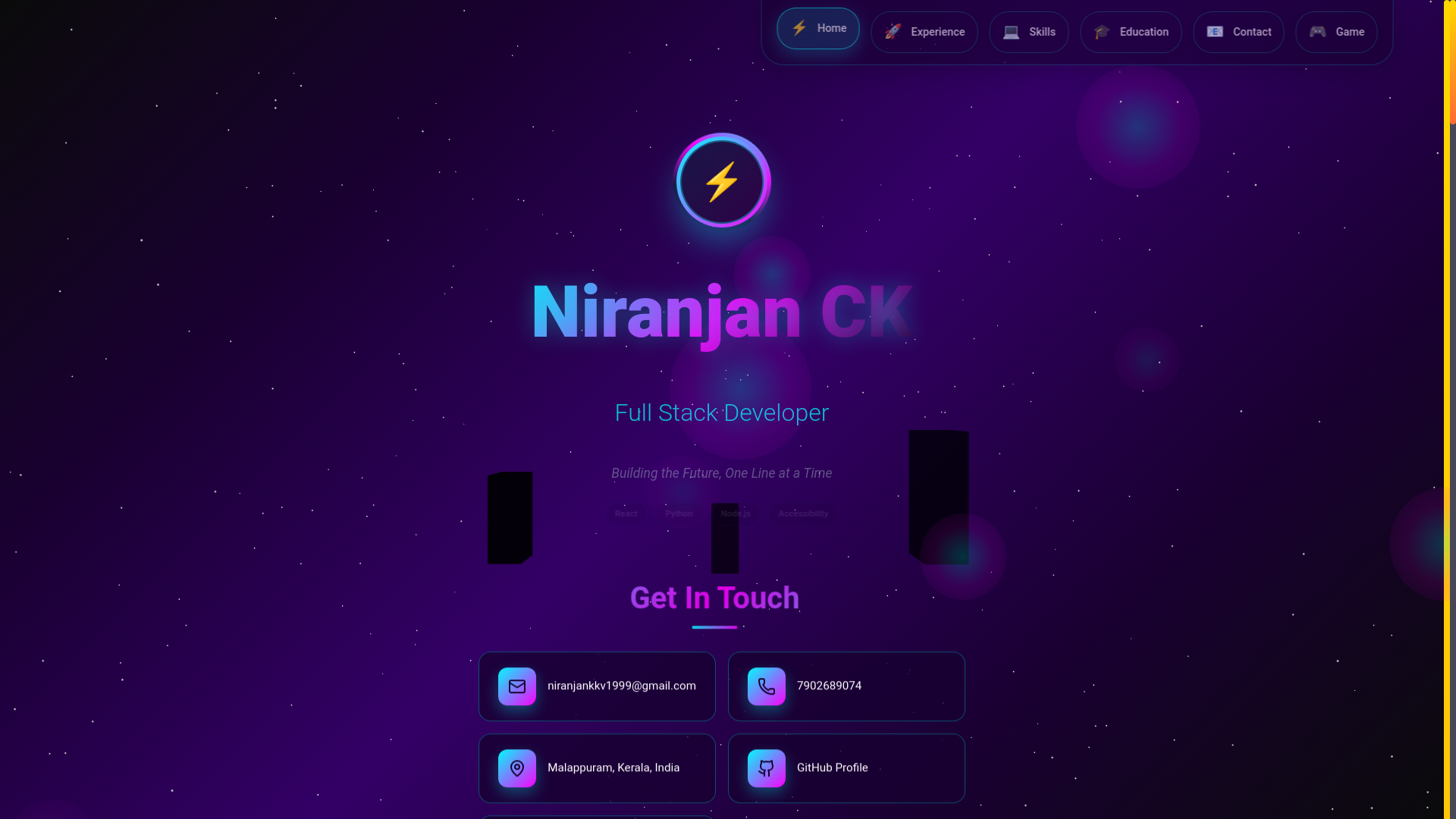 website screenshot of https://niranjan-ck.pages.dev/