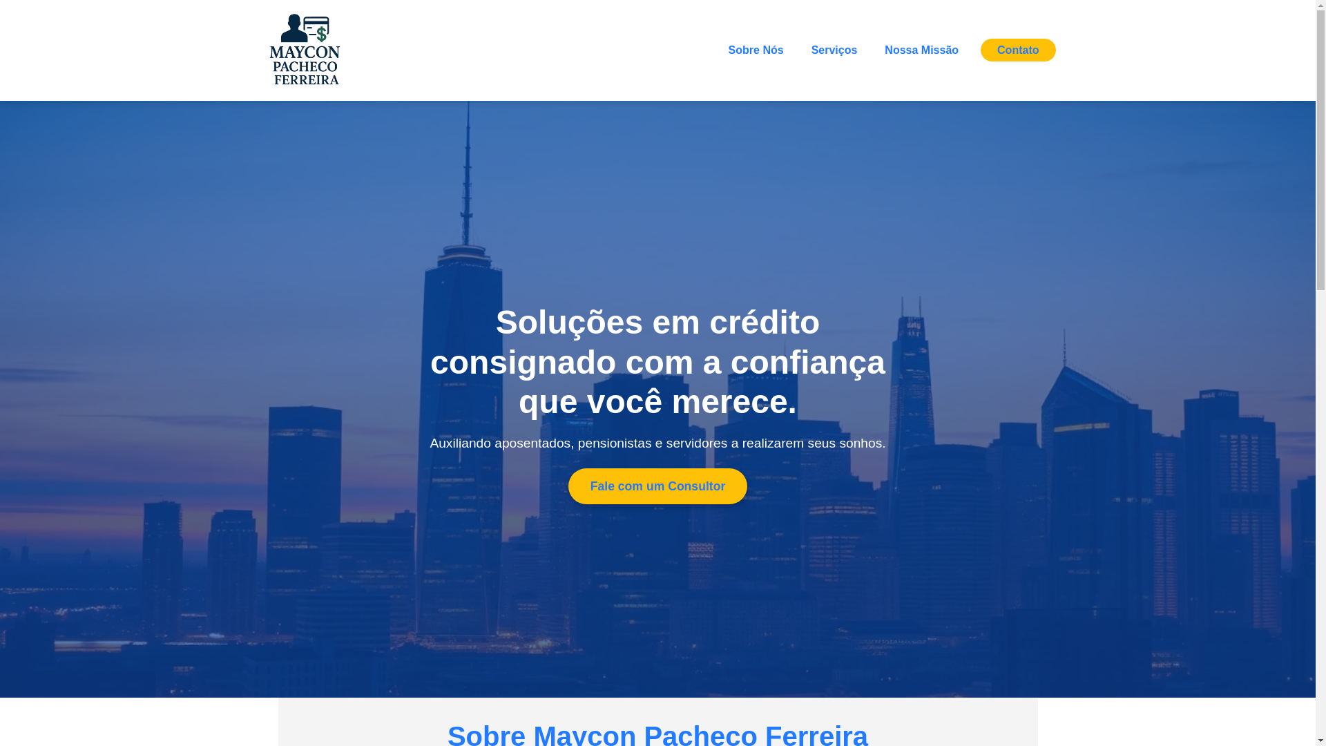 website screenshot of https://mayconpachecoferreira.com.br/