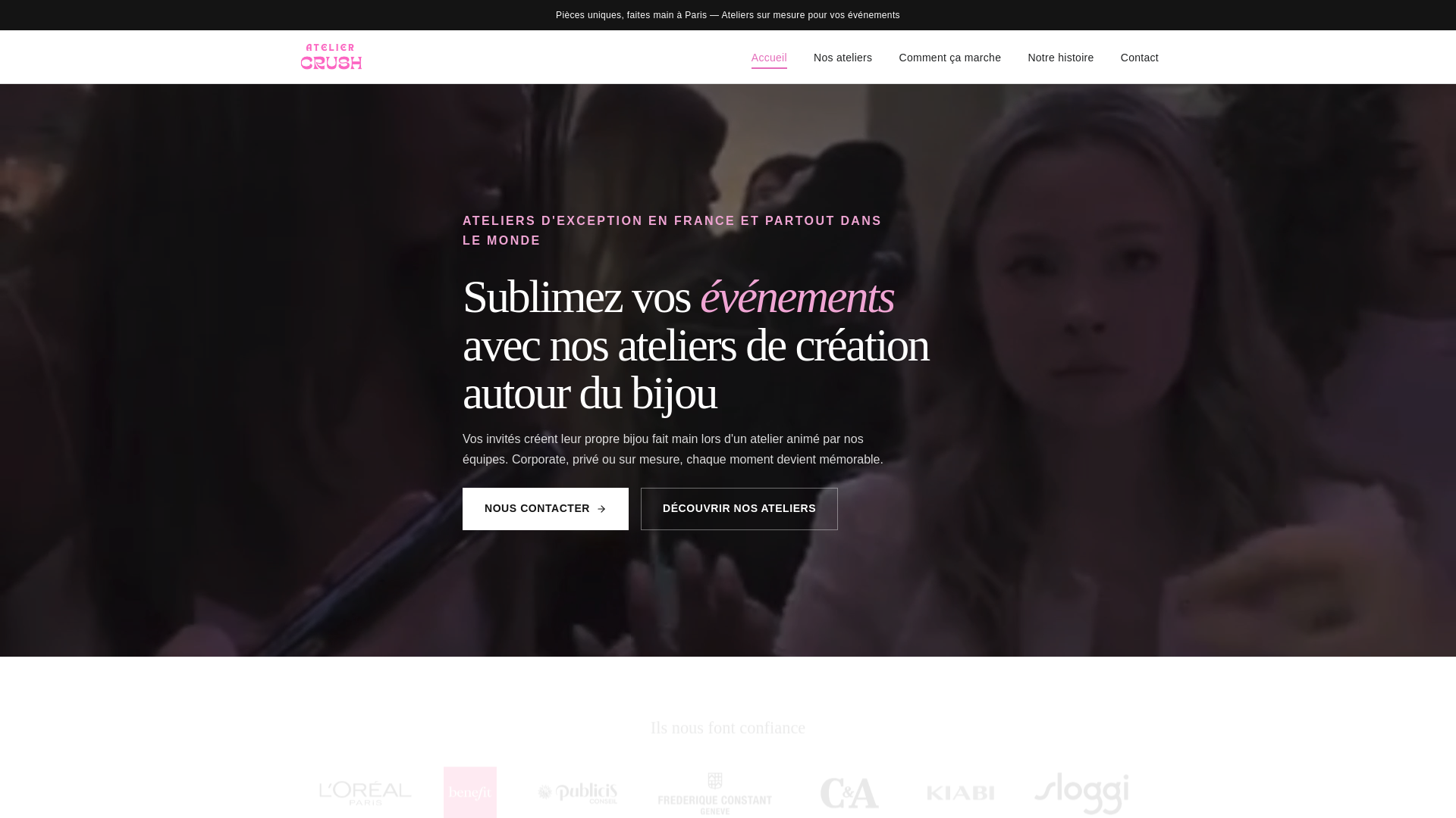website screenshot of https://atelier-crush.pages.dev/