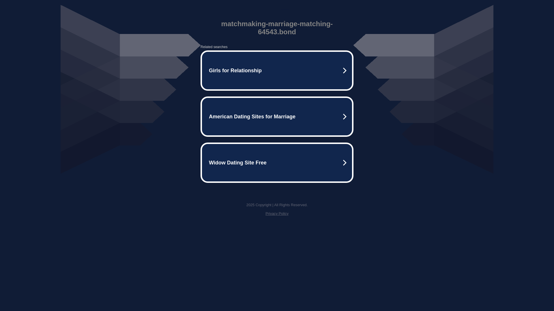 website screenshot of https://matchmaking-marriage-matching-64543.bond/