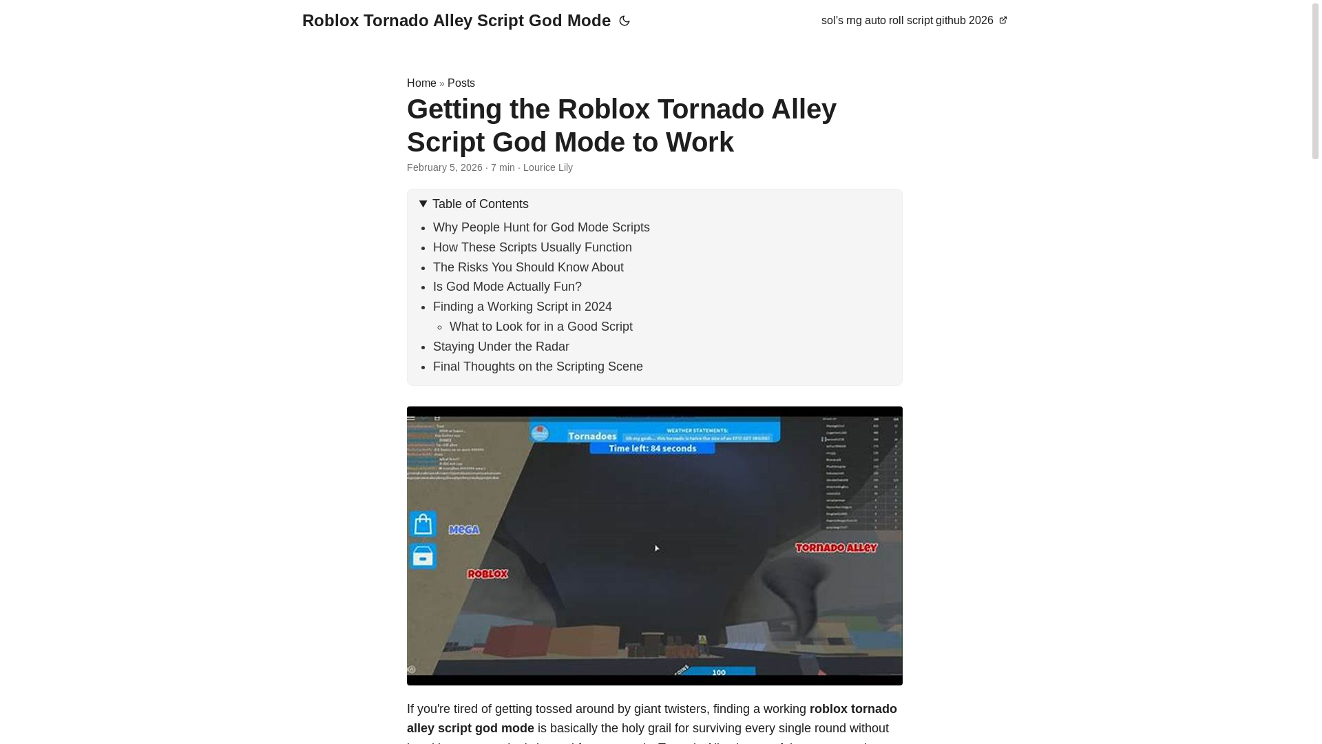 website screenshot of https://roblox-tornado-alley-script-god-mode.pages.dev/