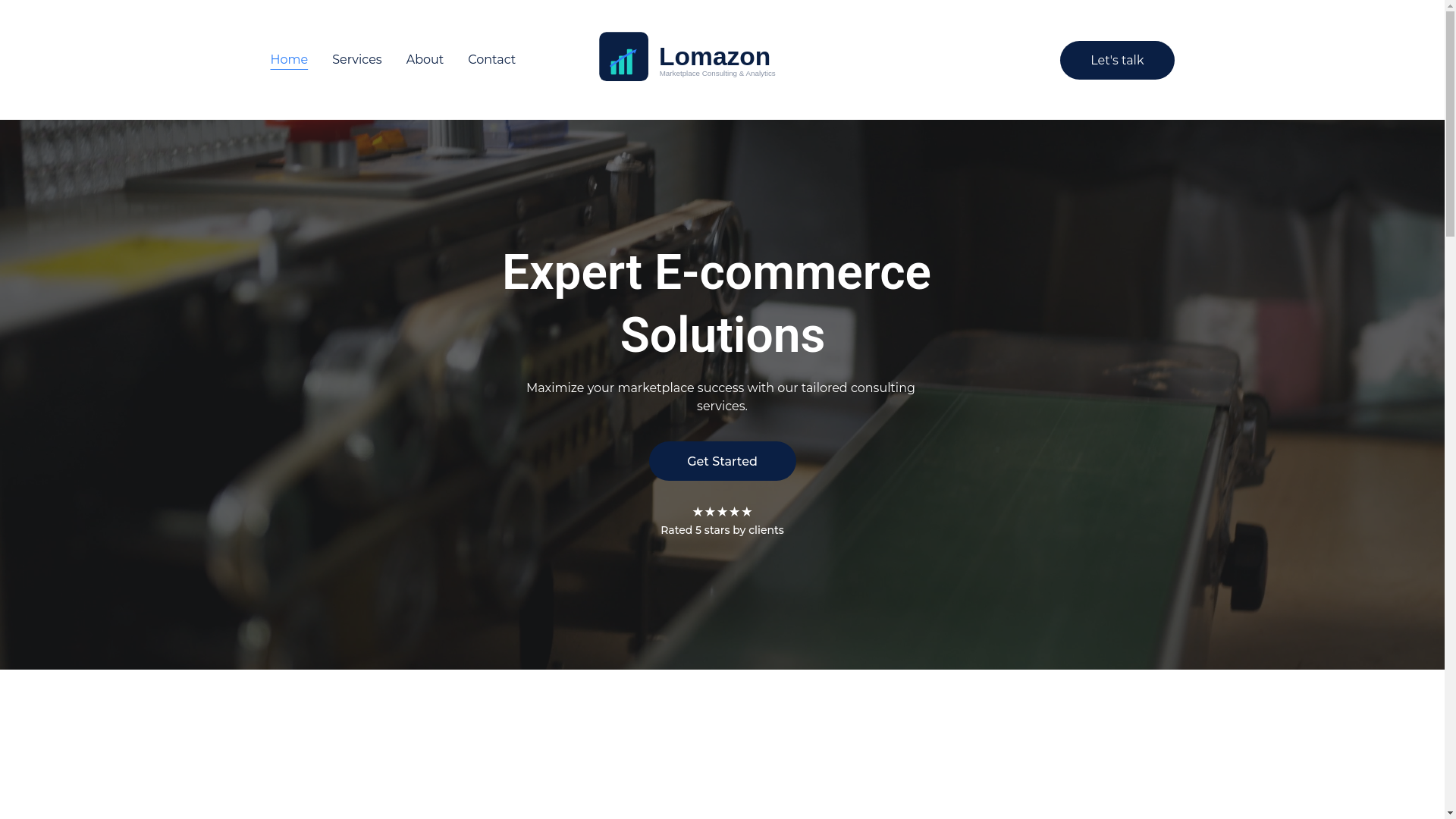 website screenshot of https://lomazon.io/
