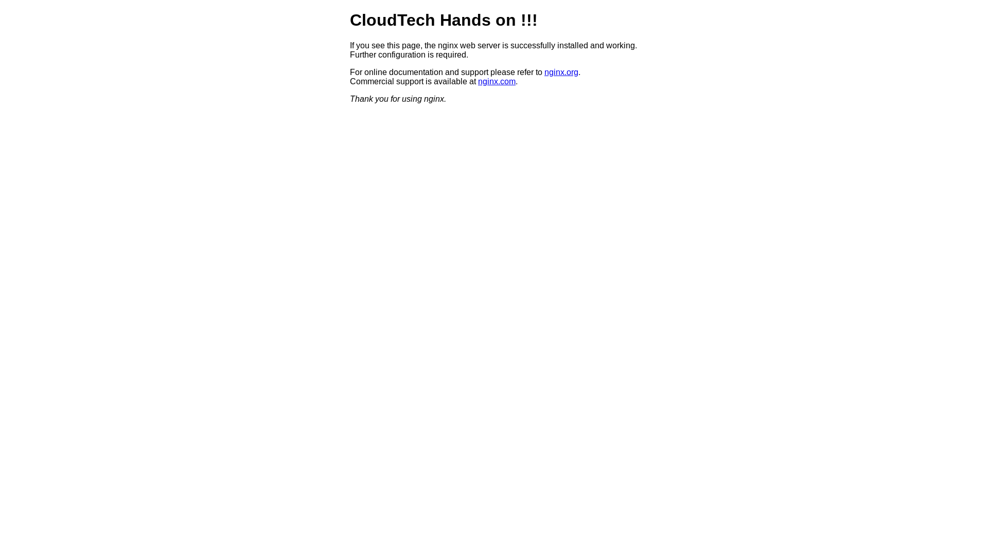 website screenshot of https://cloudtech-hands-onn.com/