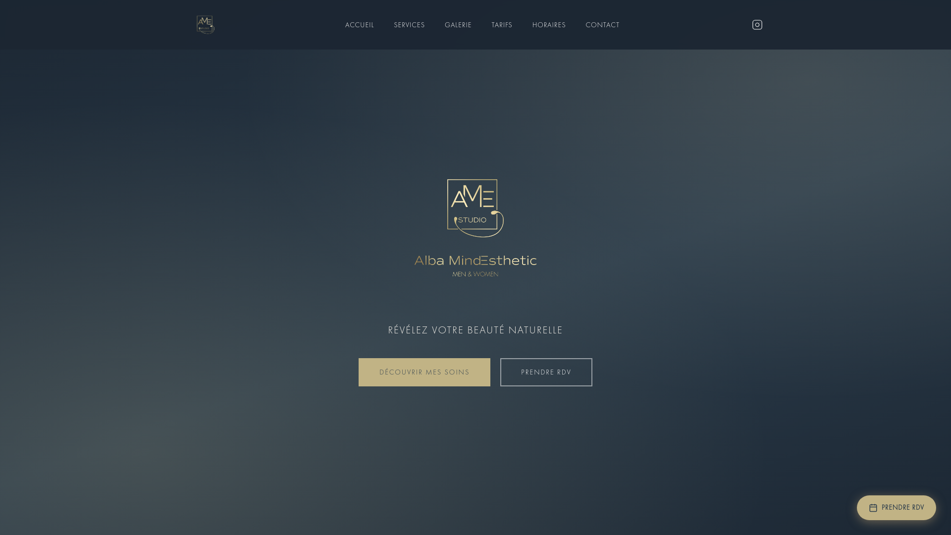 website screenshot of https://alba-mindesthetic-studio.com