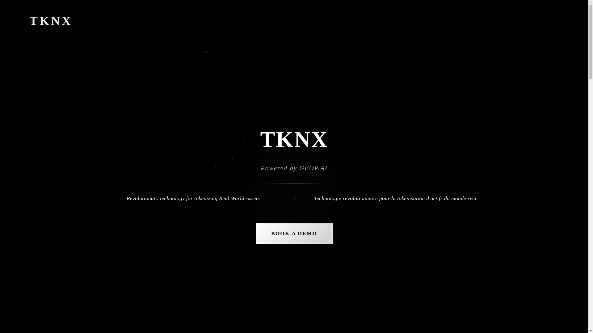 website screenshot of https://tknxglobal.com/