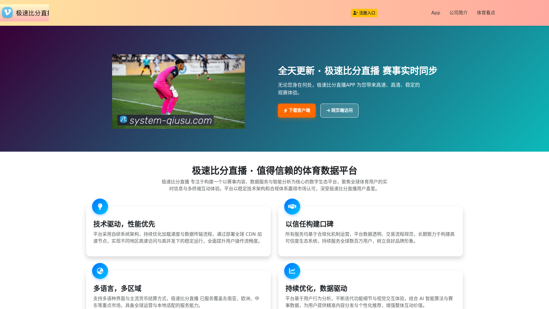 website screenshot of https://system-qiusu.com/