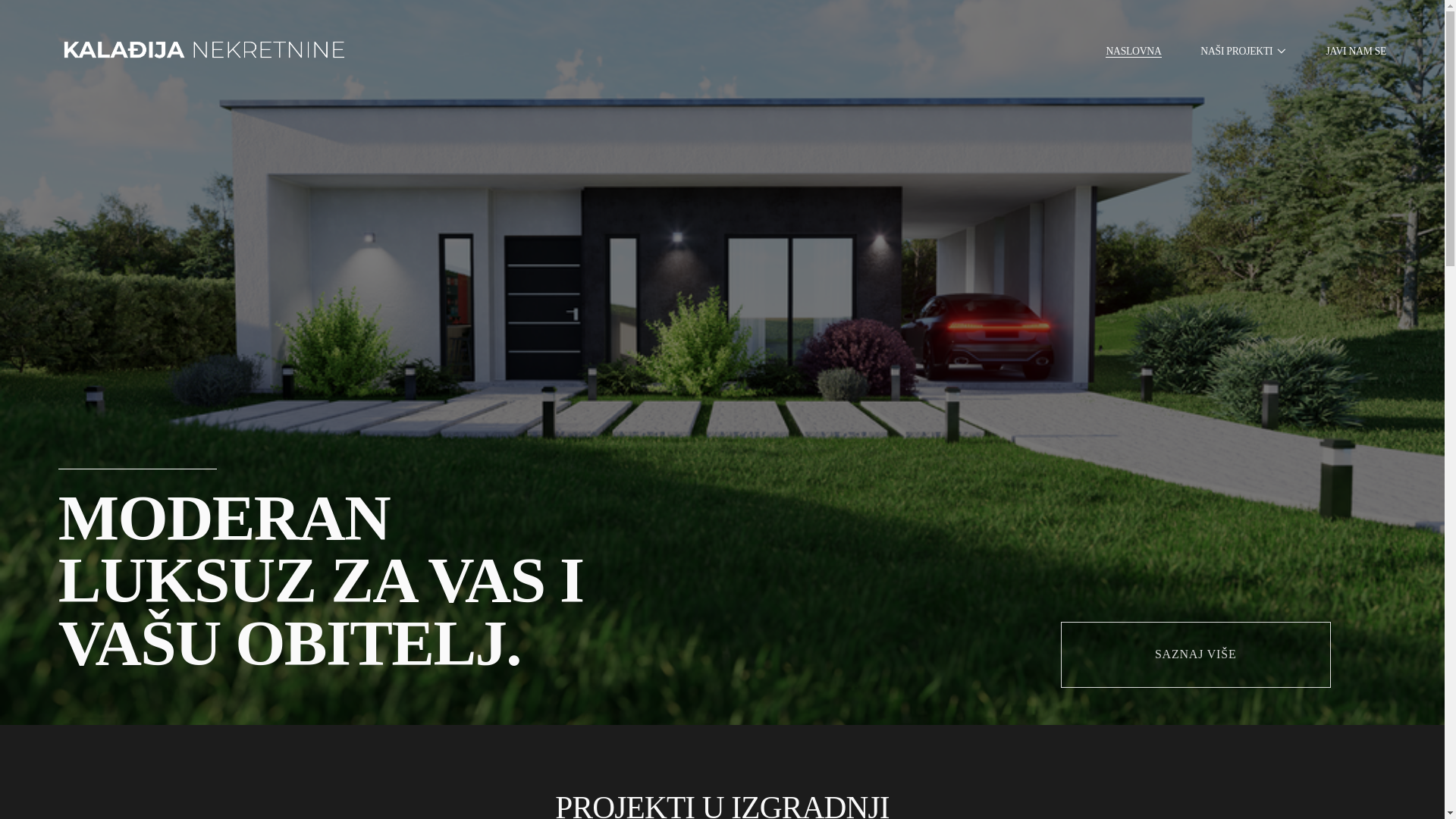 website screenshot of https://kaladijanekretnine.com/