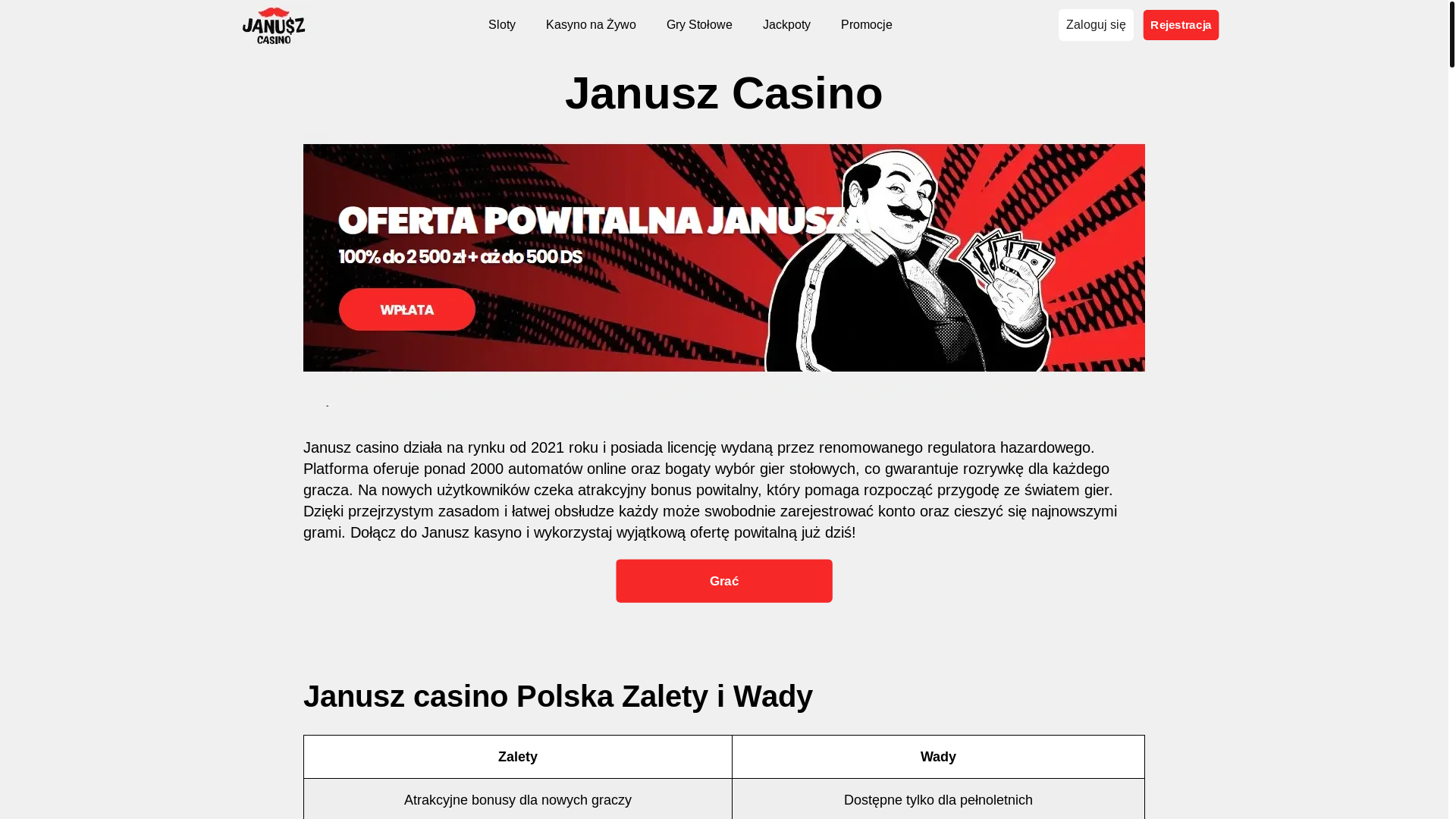 website screenshot of https://januszcasino-net-8943.pages.dev/