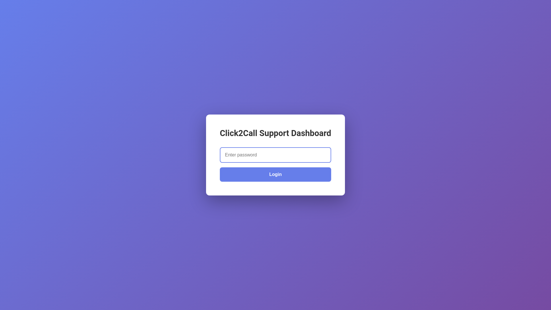 website screenshot of https://click2call-support-dashboard.pages.dev/