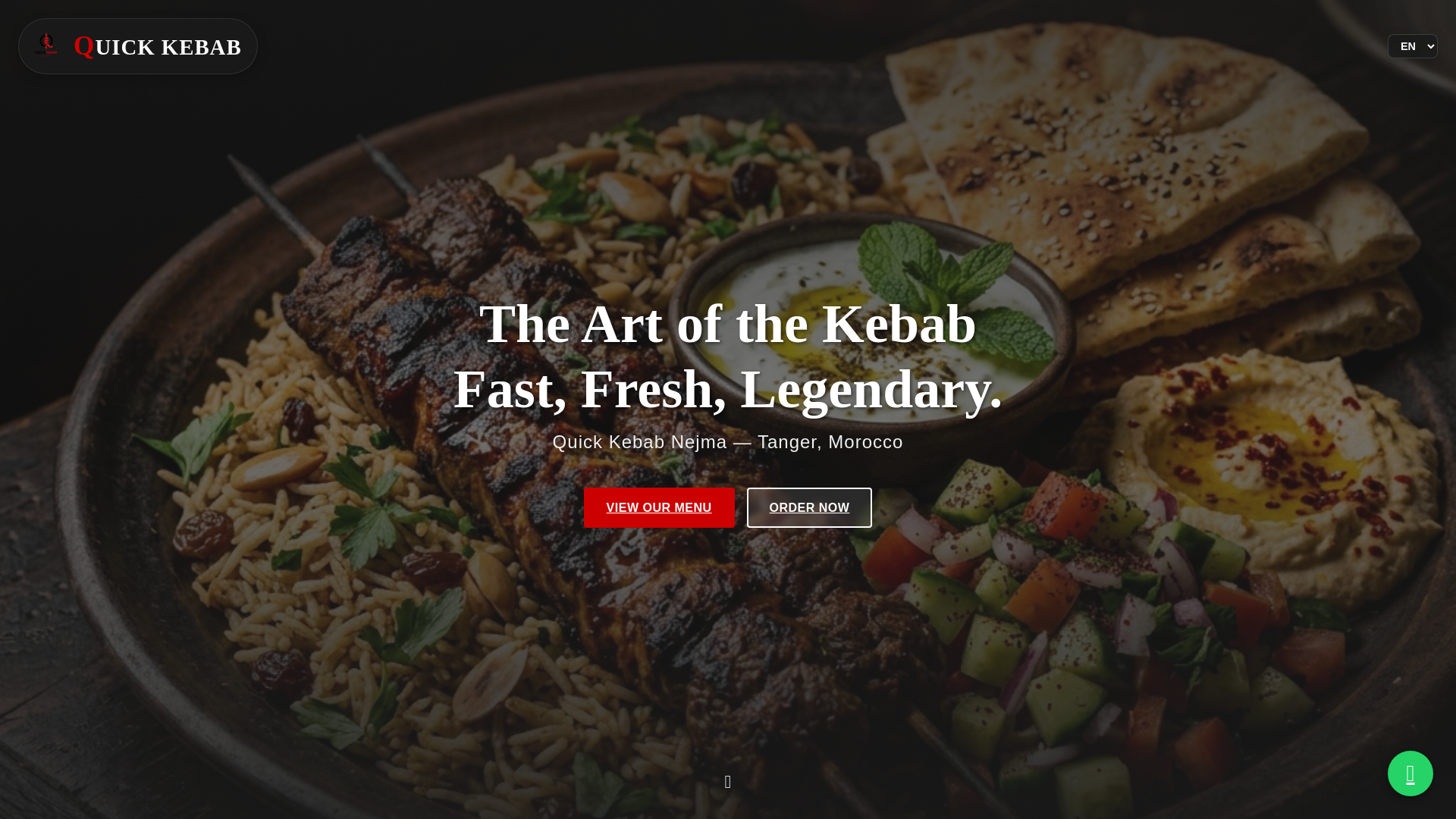 website screenshot of https://quickebab.com/