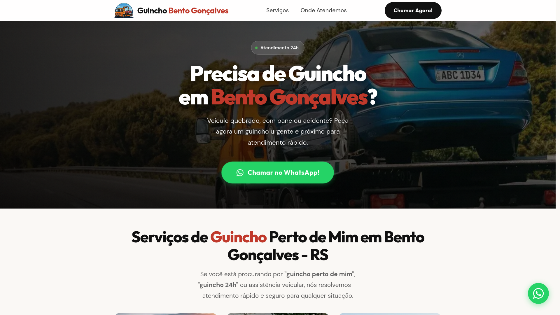 website screenshot of https://guinchobentogoncalves.com.br