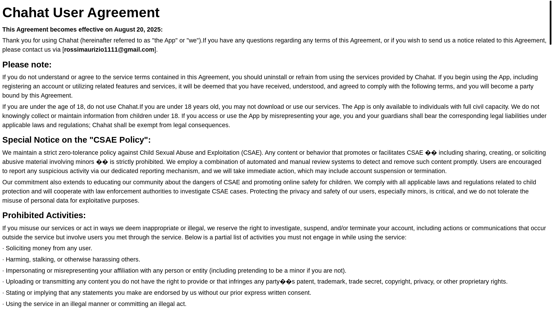 website screenshot of https://airchat-useragreement.pages.dev/