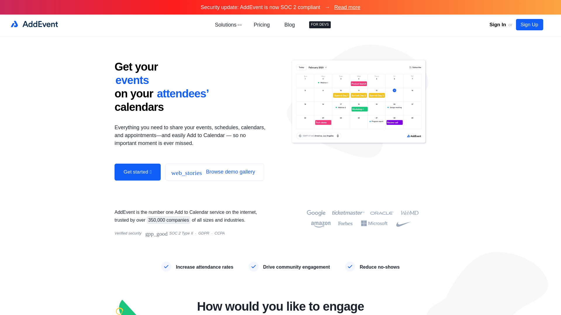 website screenshot of https://addevent.com