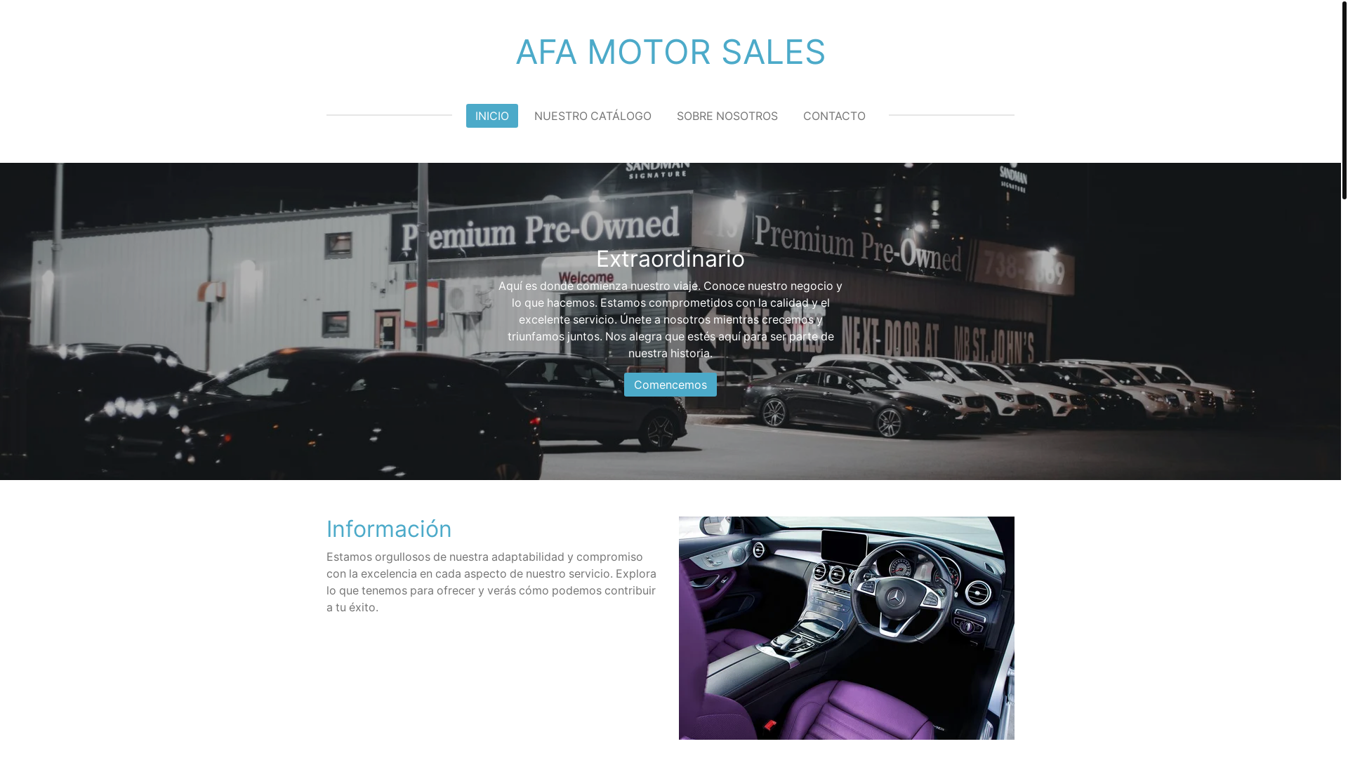 website screenshot of https://afamotorsale.com/