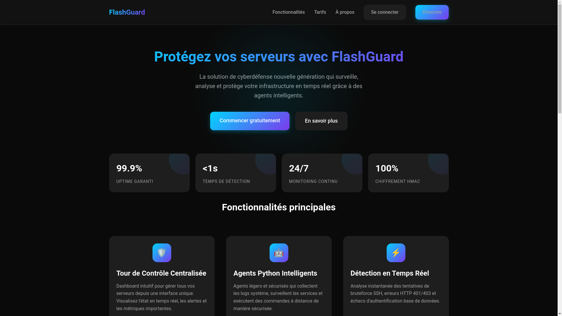 website screenshot of https://flashguard.io/