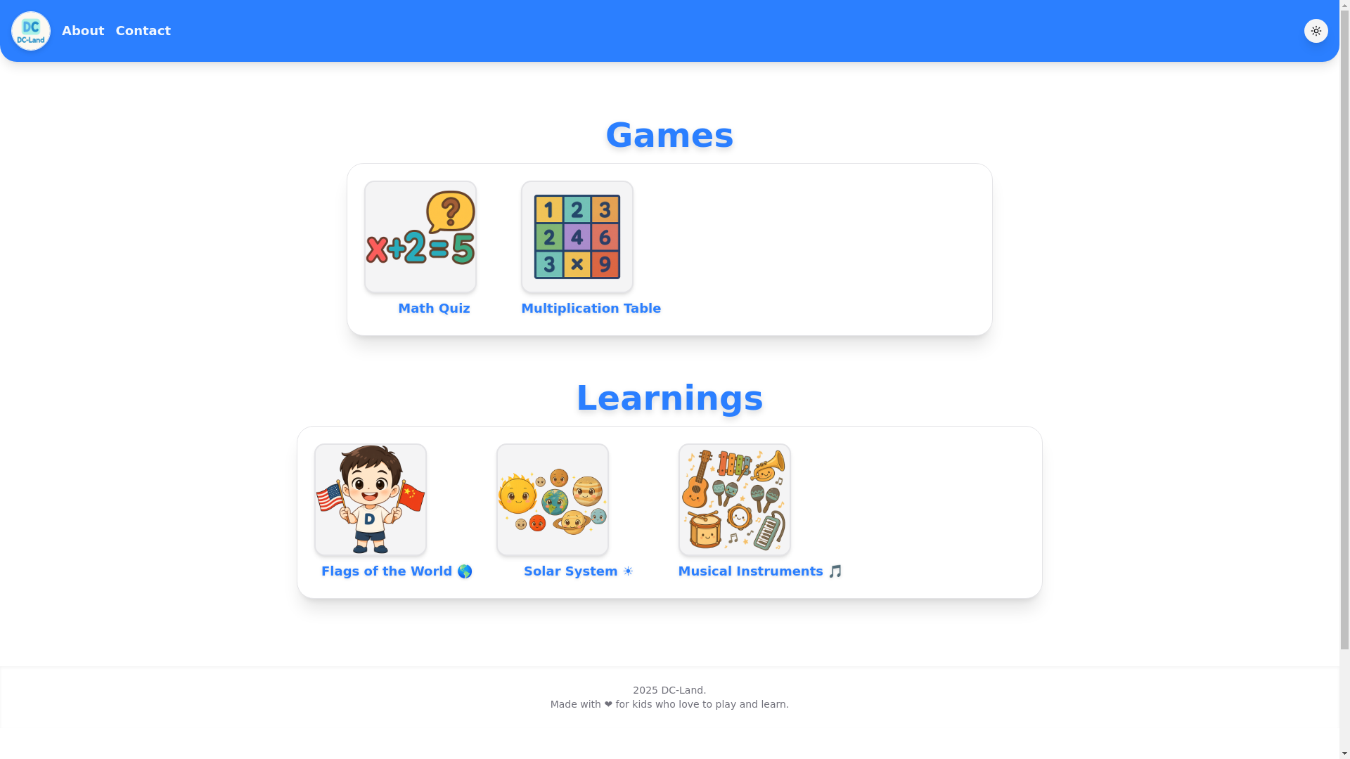 website screenshot of https://dc-land.app/