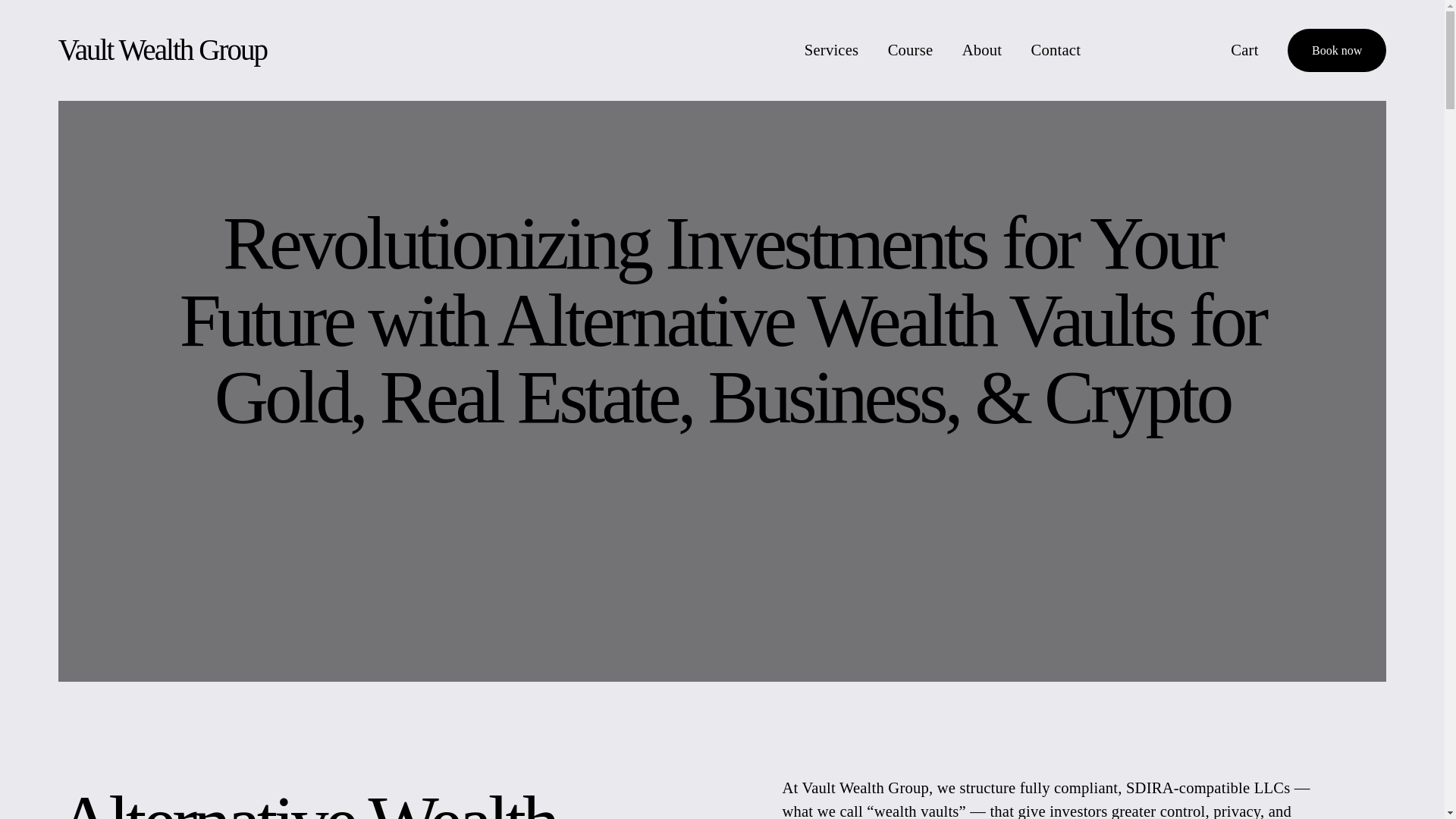 website screenshot of https://vaultwealthgrp.com/