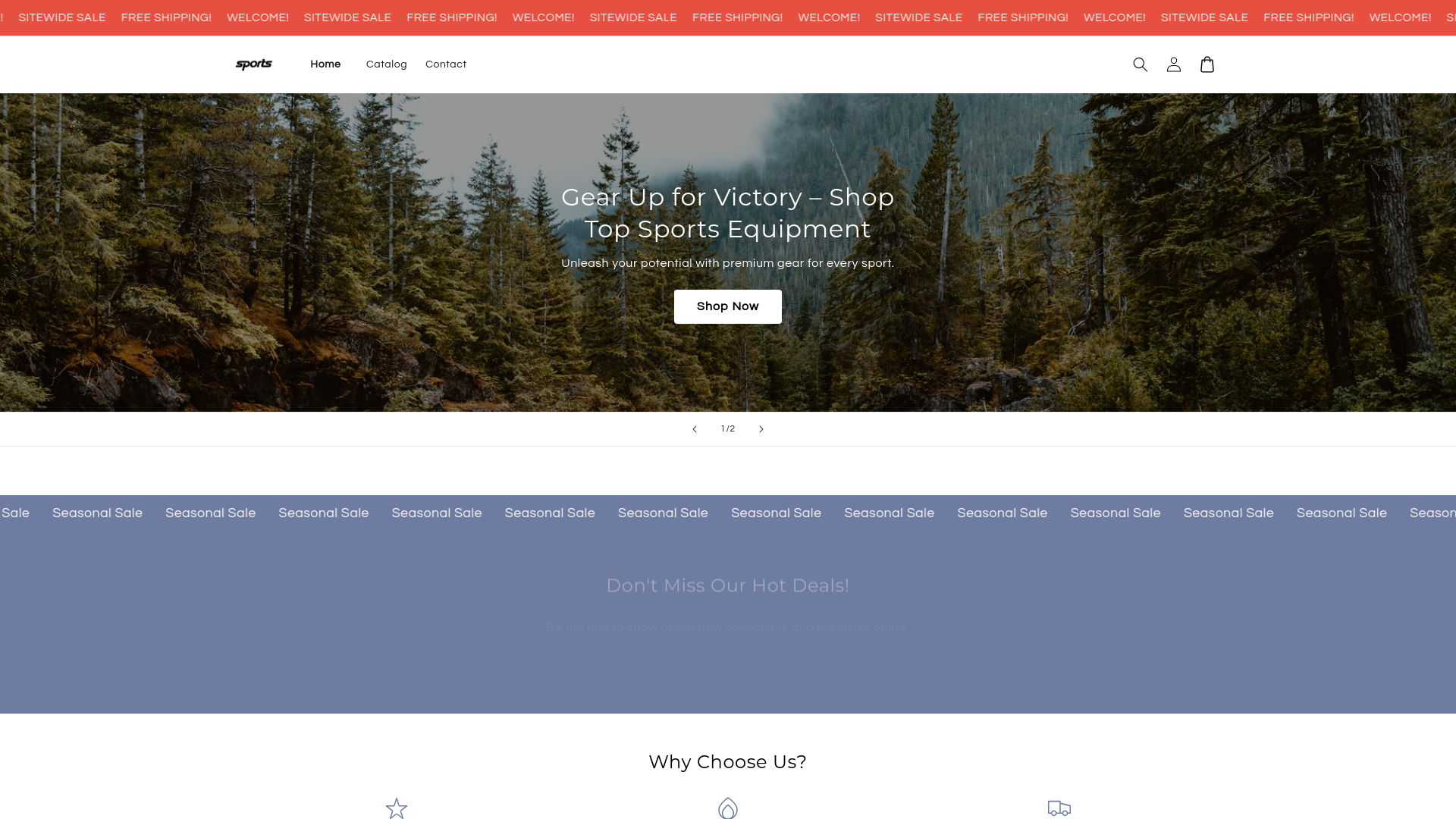 website screenshot of https://stridesquad.store