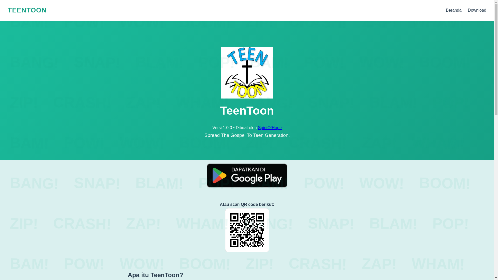website screenshot of https://teentoon.my.id/