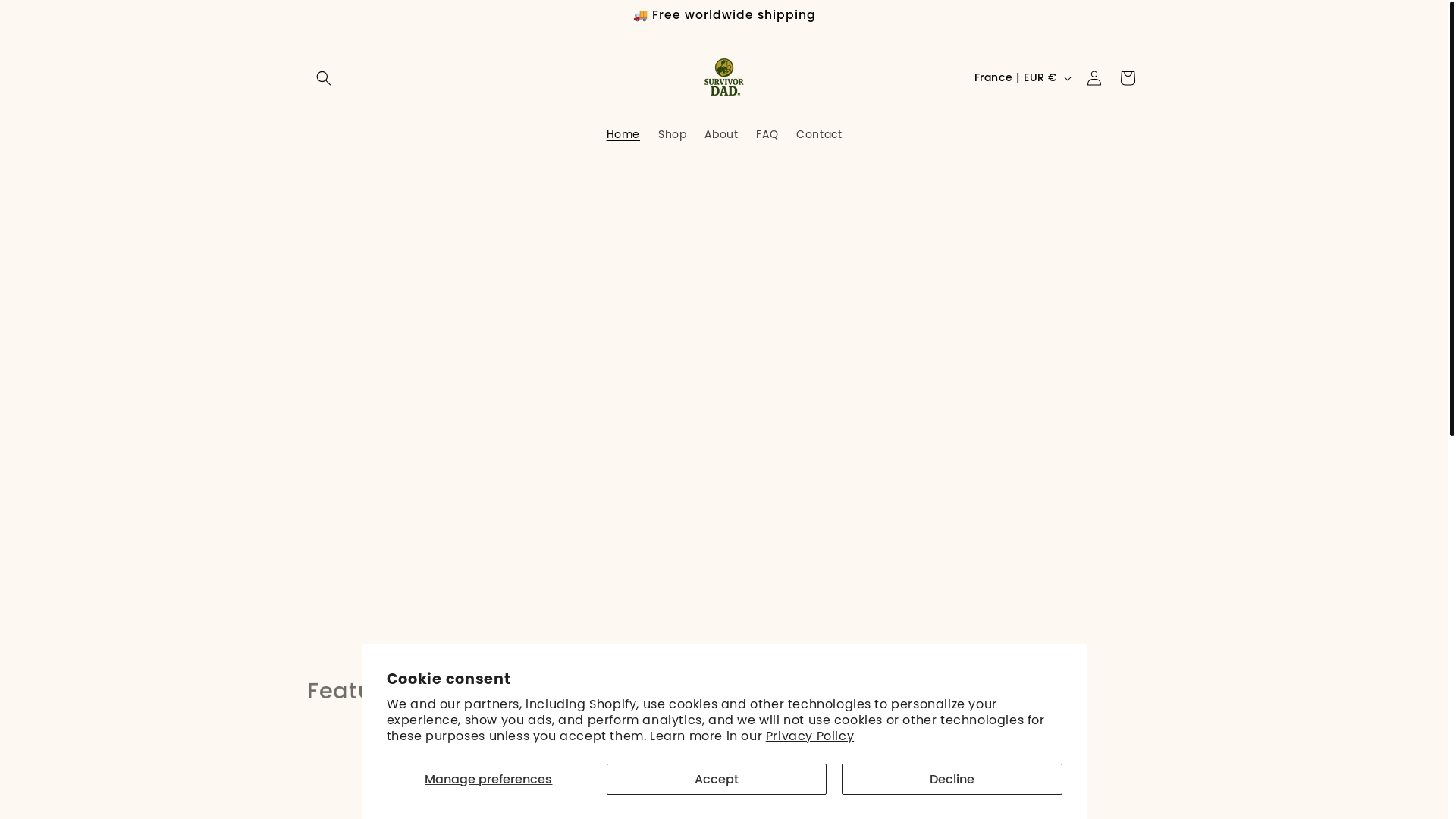 website screenshot of https://survivordad.net/