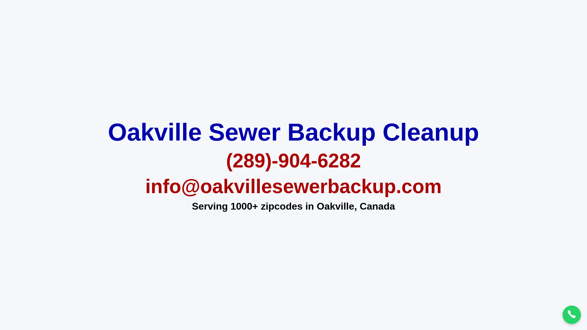 website screenshot of https://oakvillesewerbackup.com/