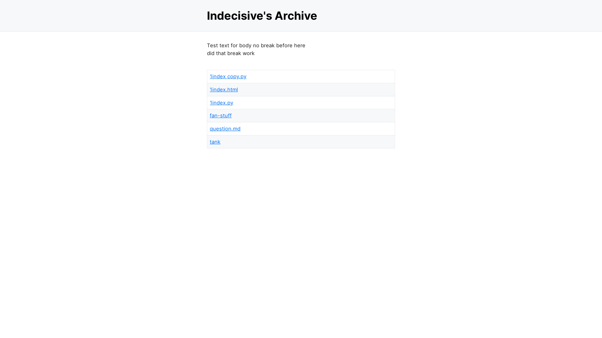 website screenshot of https://indecisive-archive.pages.dev/