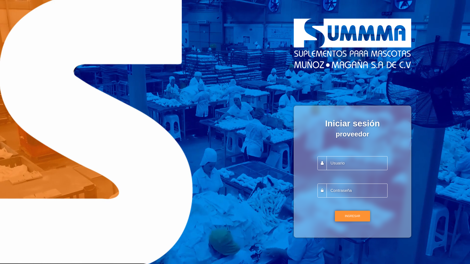 website screenshot of https://summmaproveedores.com/