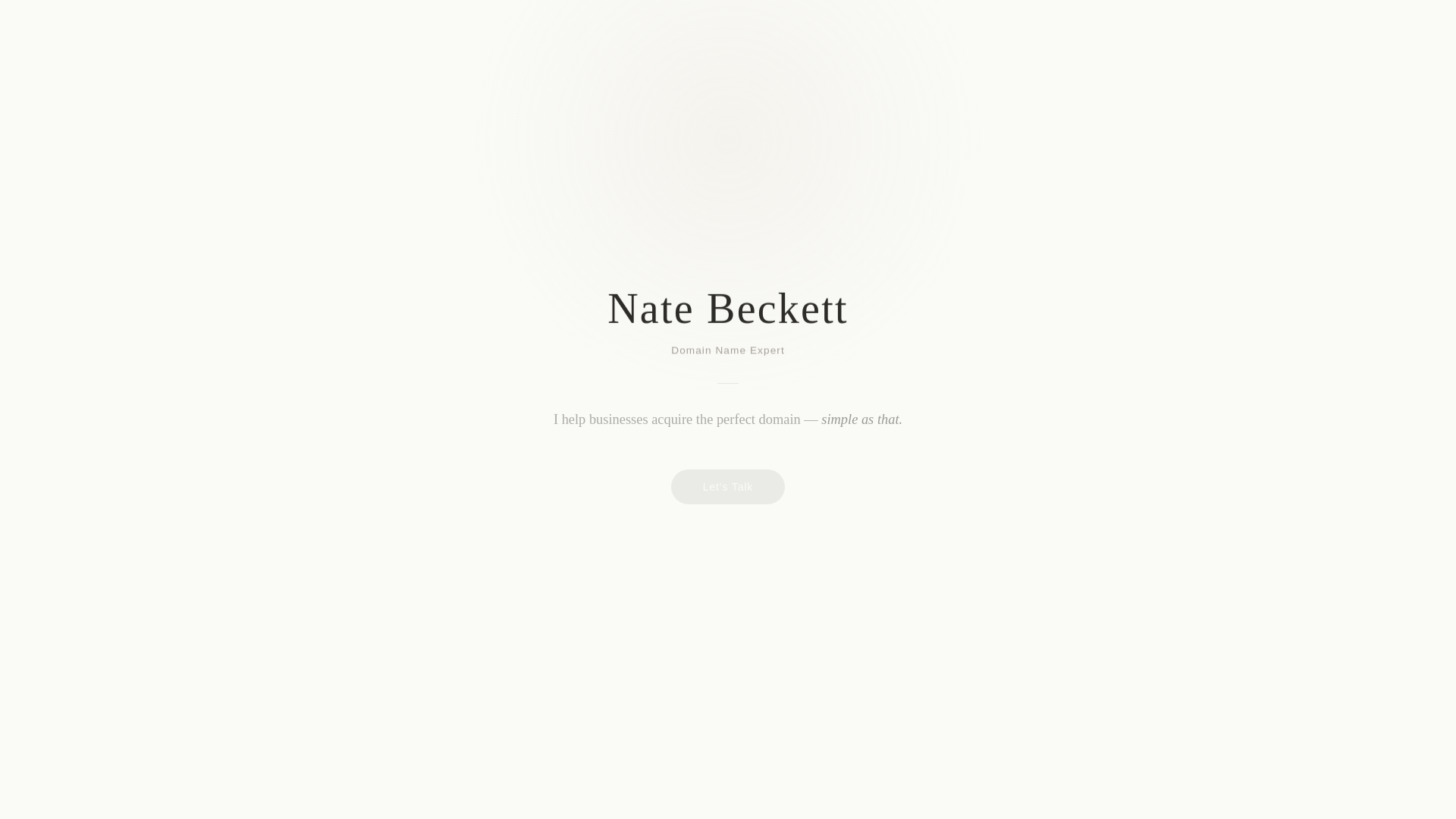 website screenshot of https://natebeckettmail.info/
