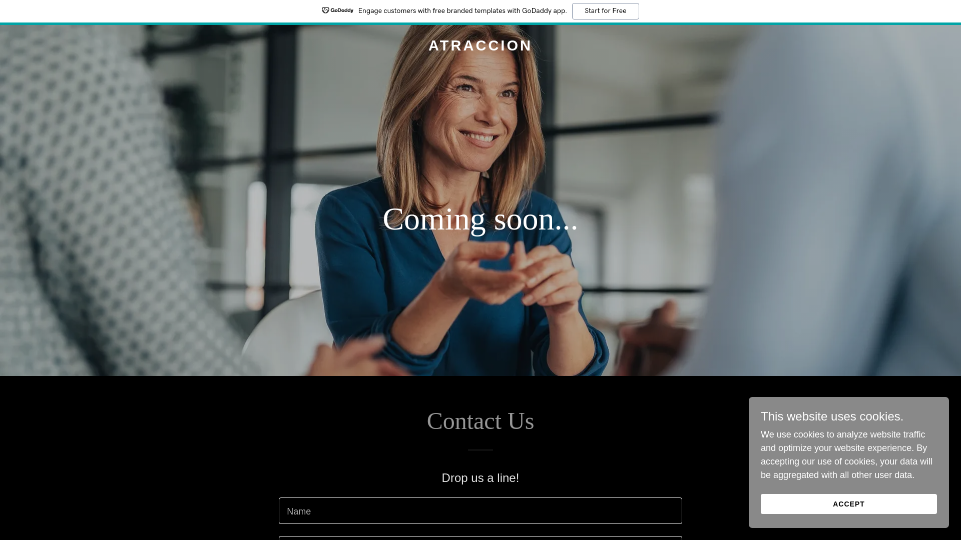 website screenshot of https://atraccion.com.au/