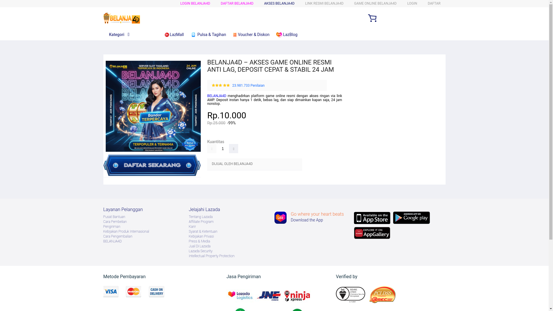 website screenshot of https://belanja4d.pages.dev/