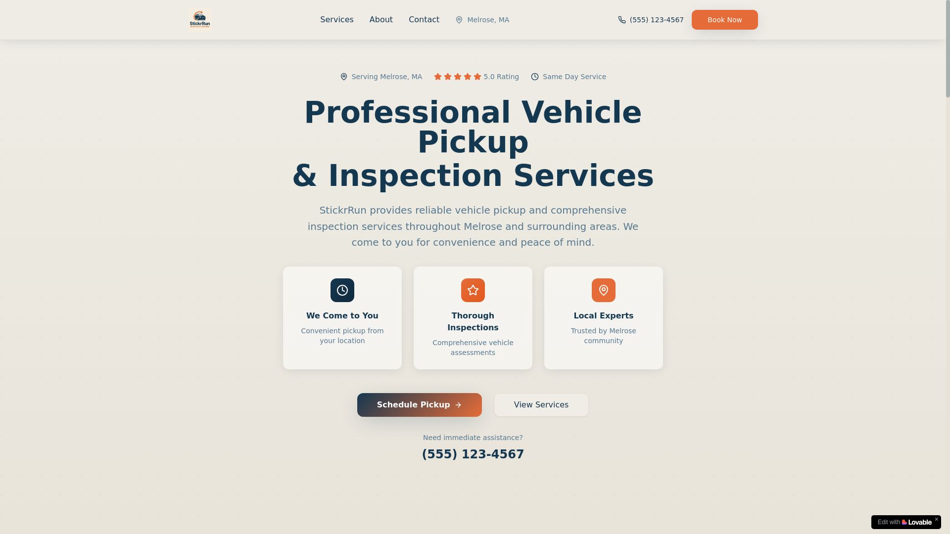 website screenshot of https://stickrrun.com/