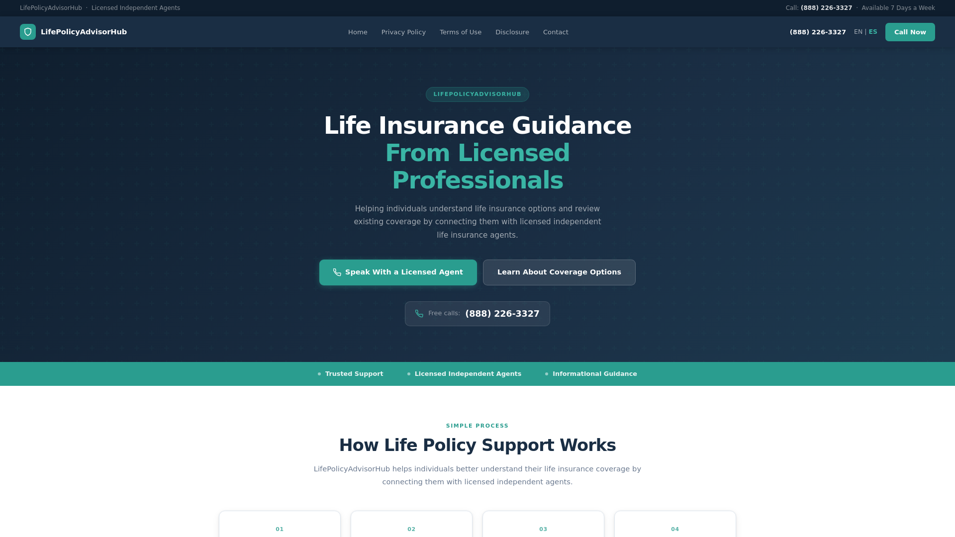 website screenshot of https://lifepolicyadvisor.pages.dev/