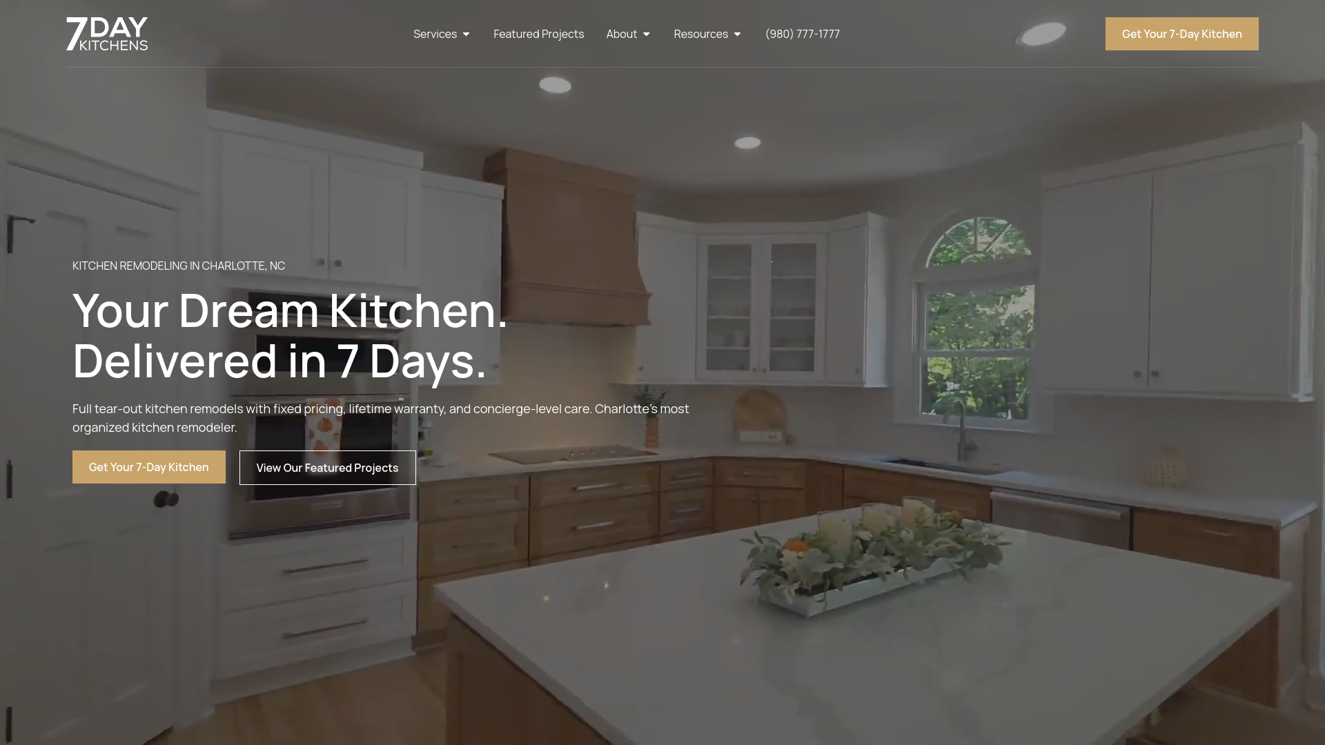 website screenshot of https://kitchenremodelincharlotte.com/