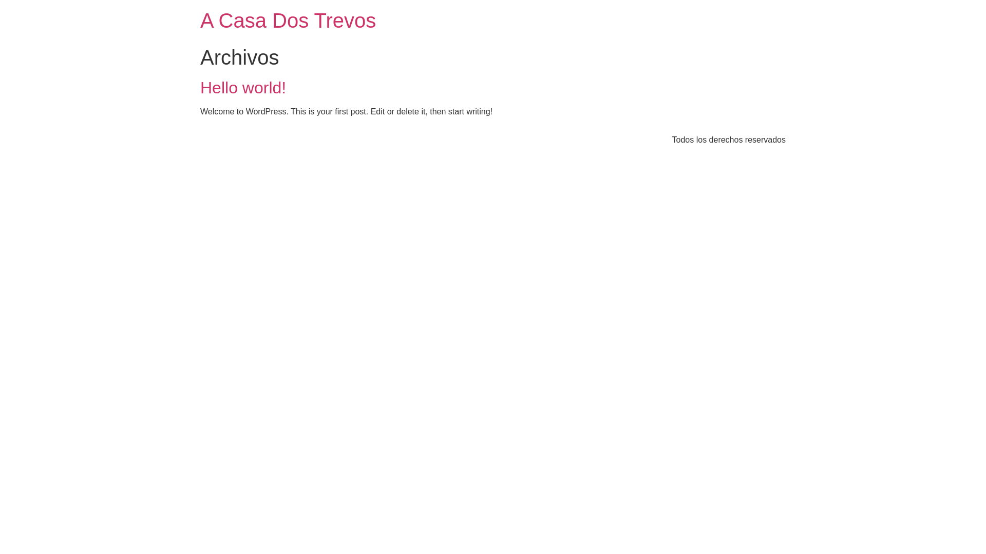 website screenshot of https://acasadostrevos.com/