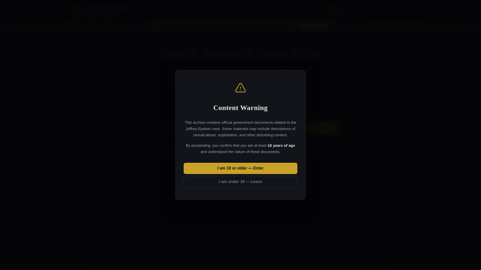 website screenshot of https://epsteinfta.com/