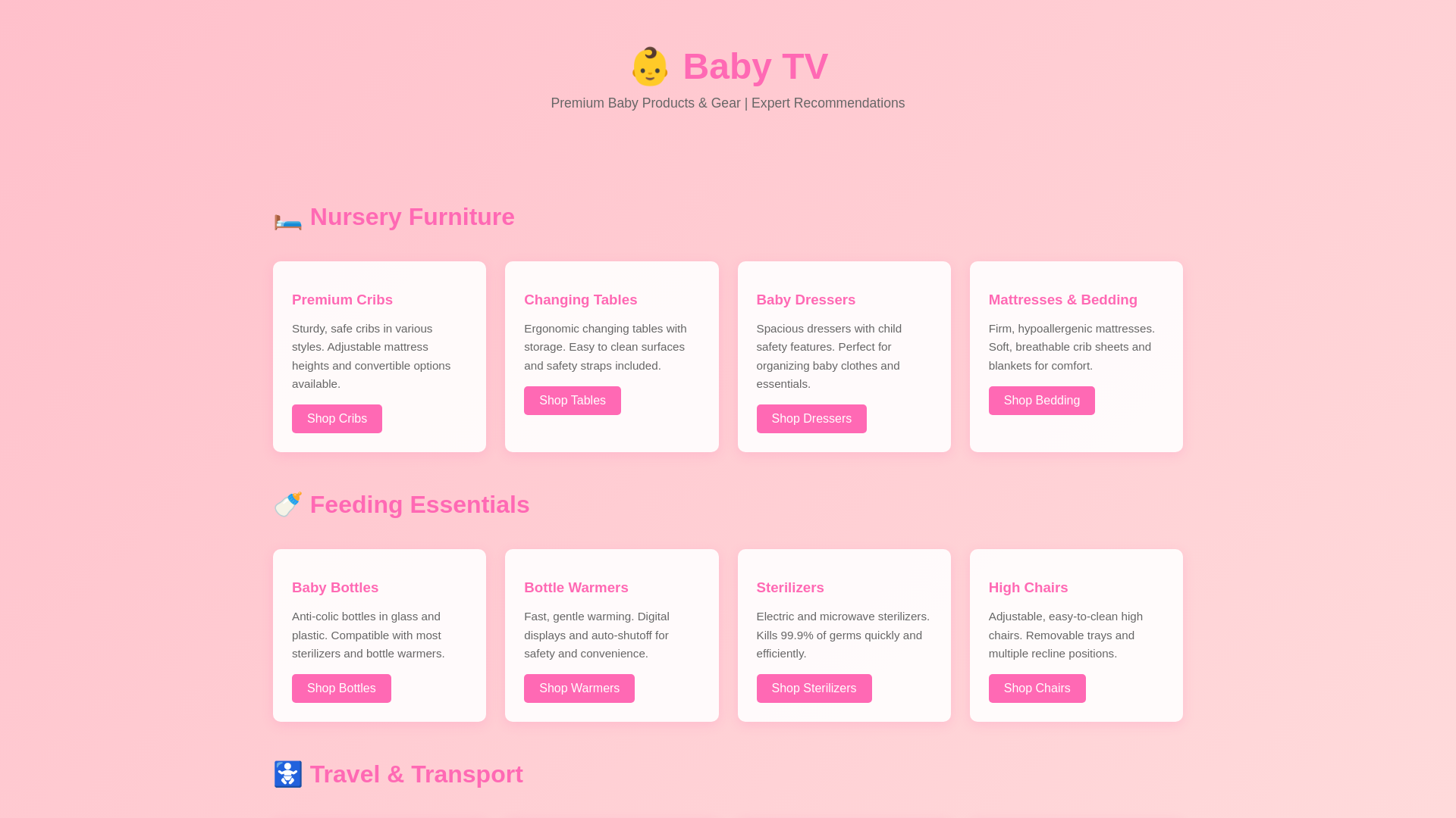 website screenshot of https://babytv.org/