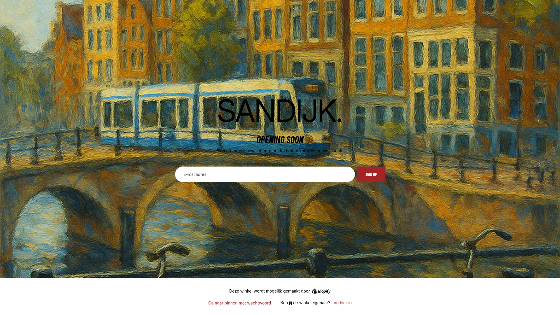 website screenshot of https://sandijkofficial.nl/