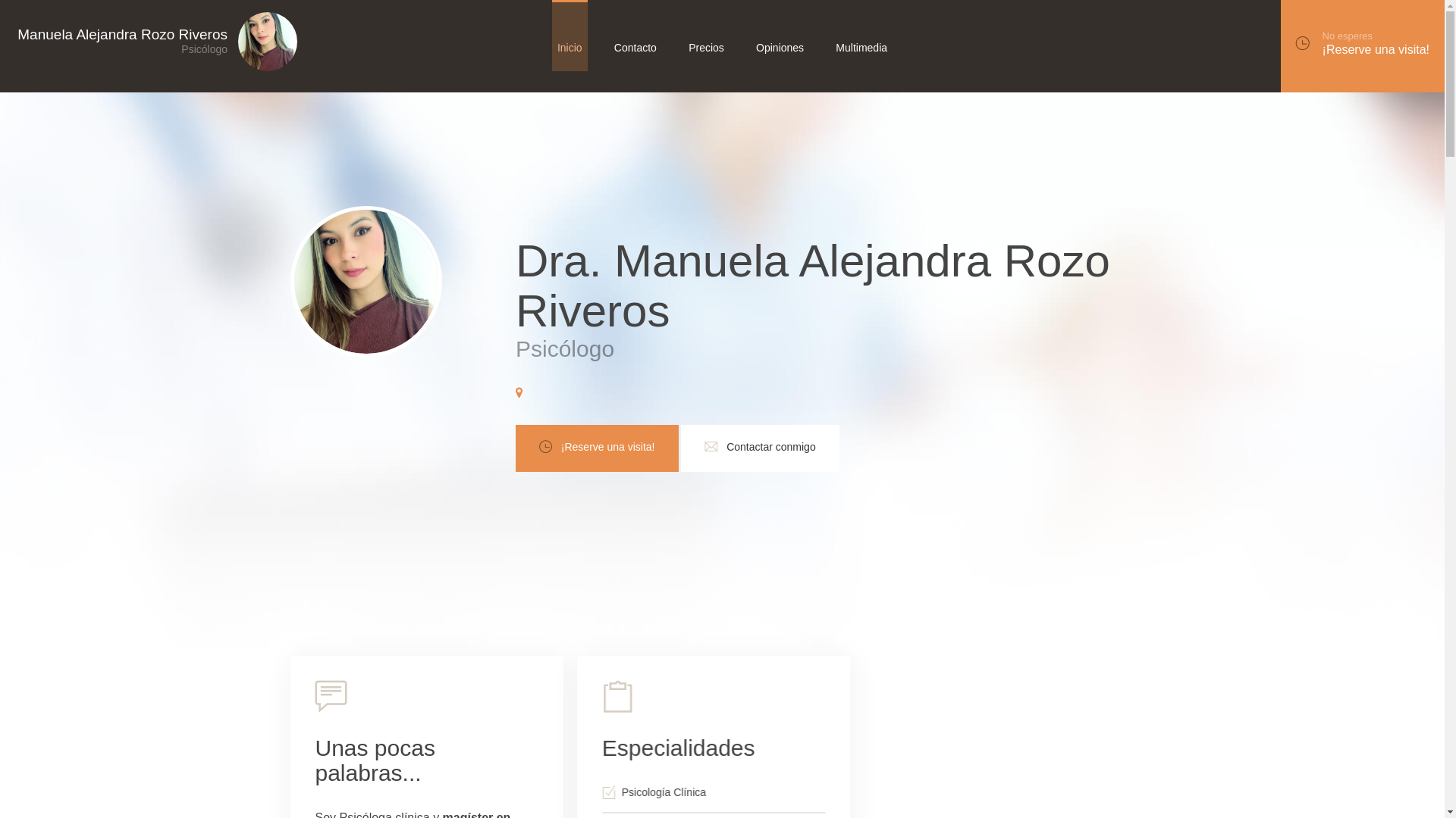 website screenshot of https://manuelarozopsicologia.com/