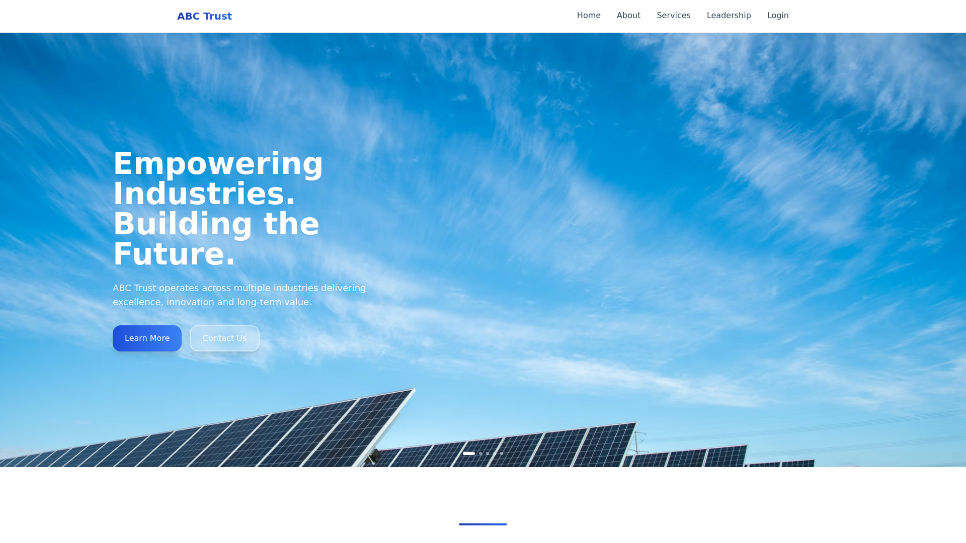 website screenshot of https://abctrust-pvt-ltd.pages.dev/