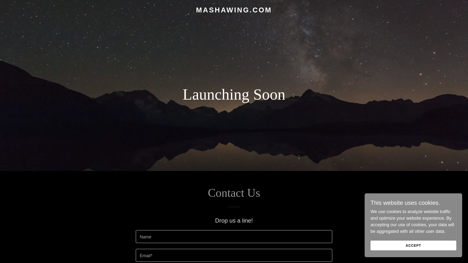 website screenshot of https://mashawing.com/