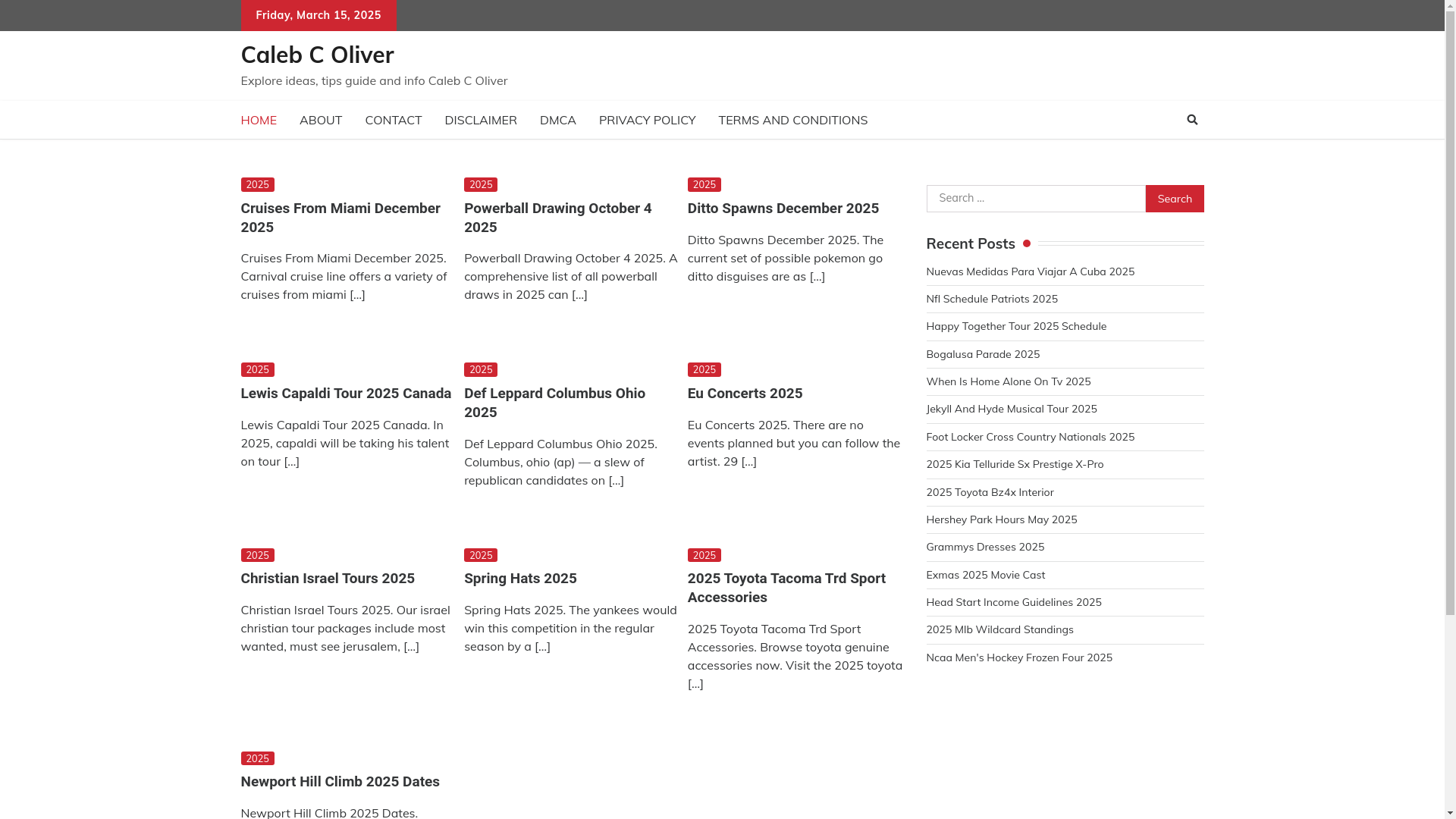 website screenshot of https://calebcoliver.pages.dev/