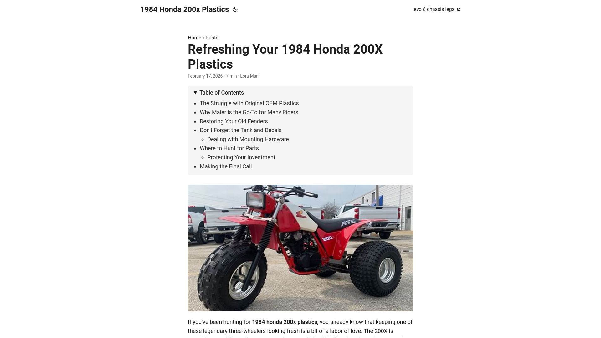 website screenshot of https://1984-honda-200x-plastics.pages.dev/