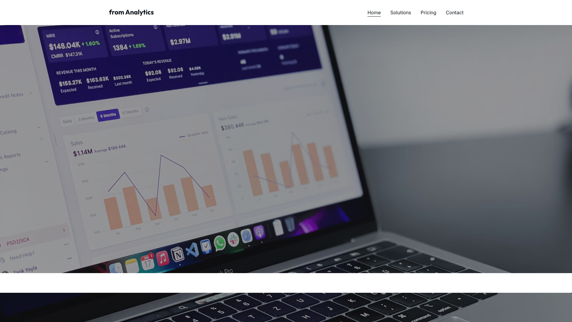 website screenshot of https://fromanalytics.net/