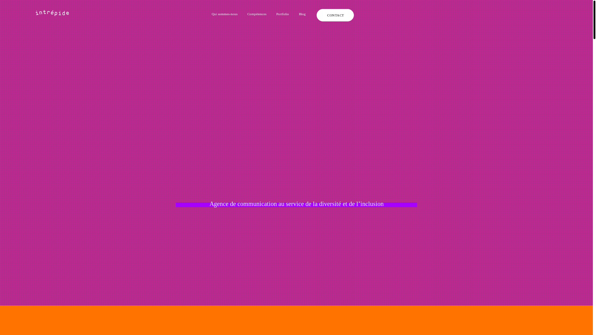 website screenshot of https://agenceintrepidecreative.com/
