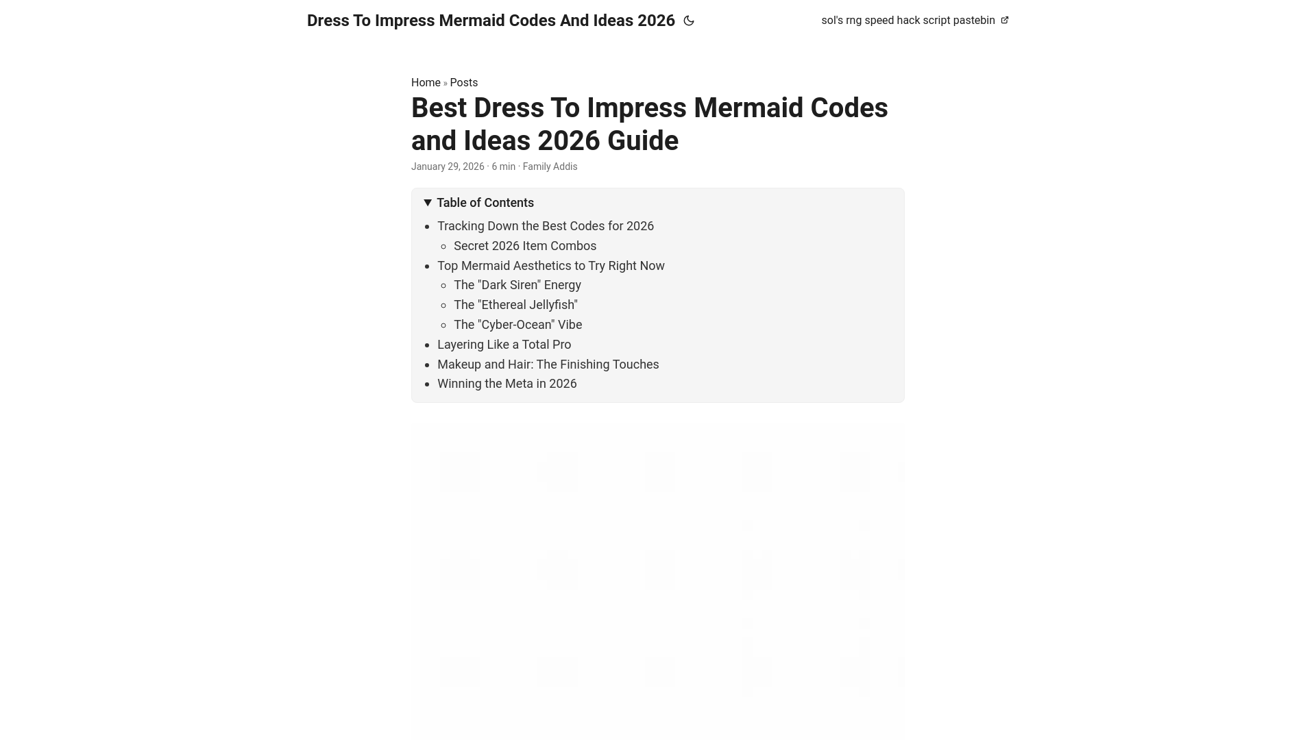 website screenshot of https://dresstoimpressmermaidcodesandideas2026.pages.dev/