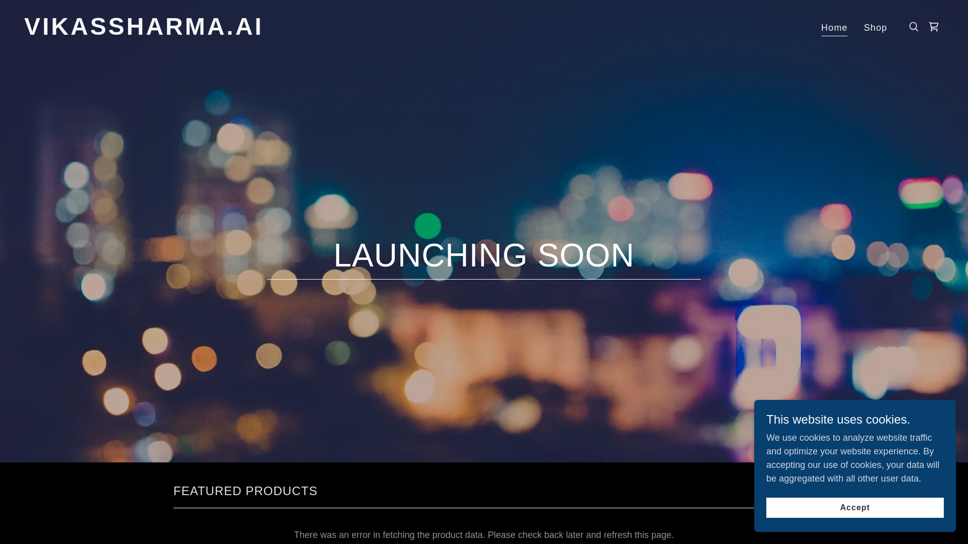 website screenshot of https://vikassharma.ai/