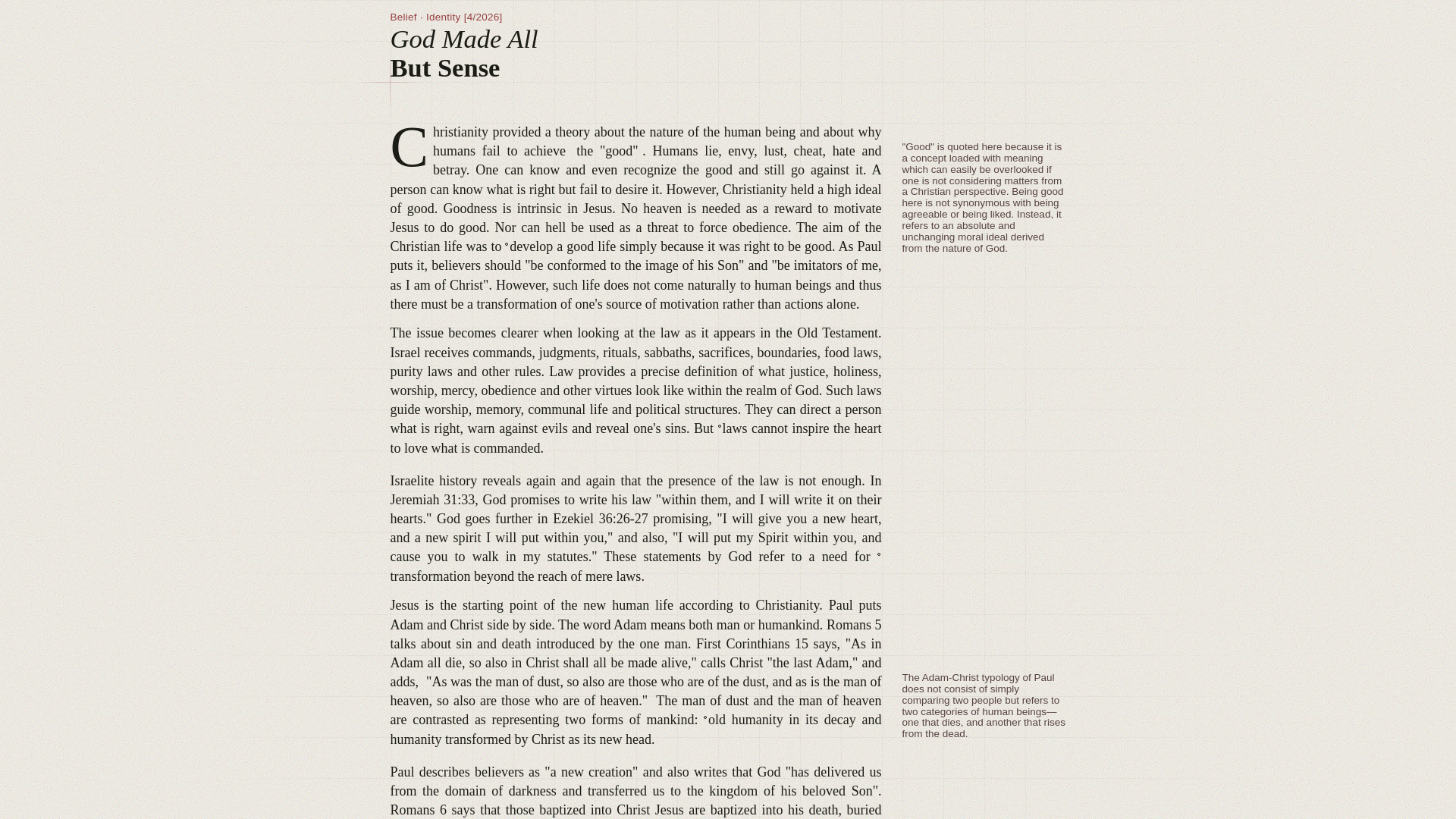 website screenshot of https://marginnotes.space