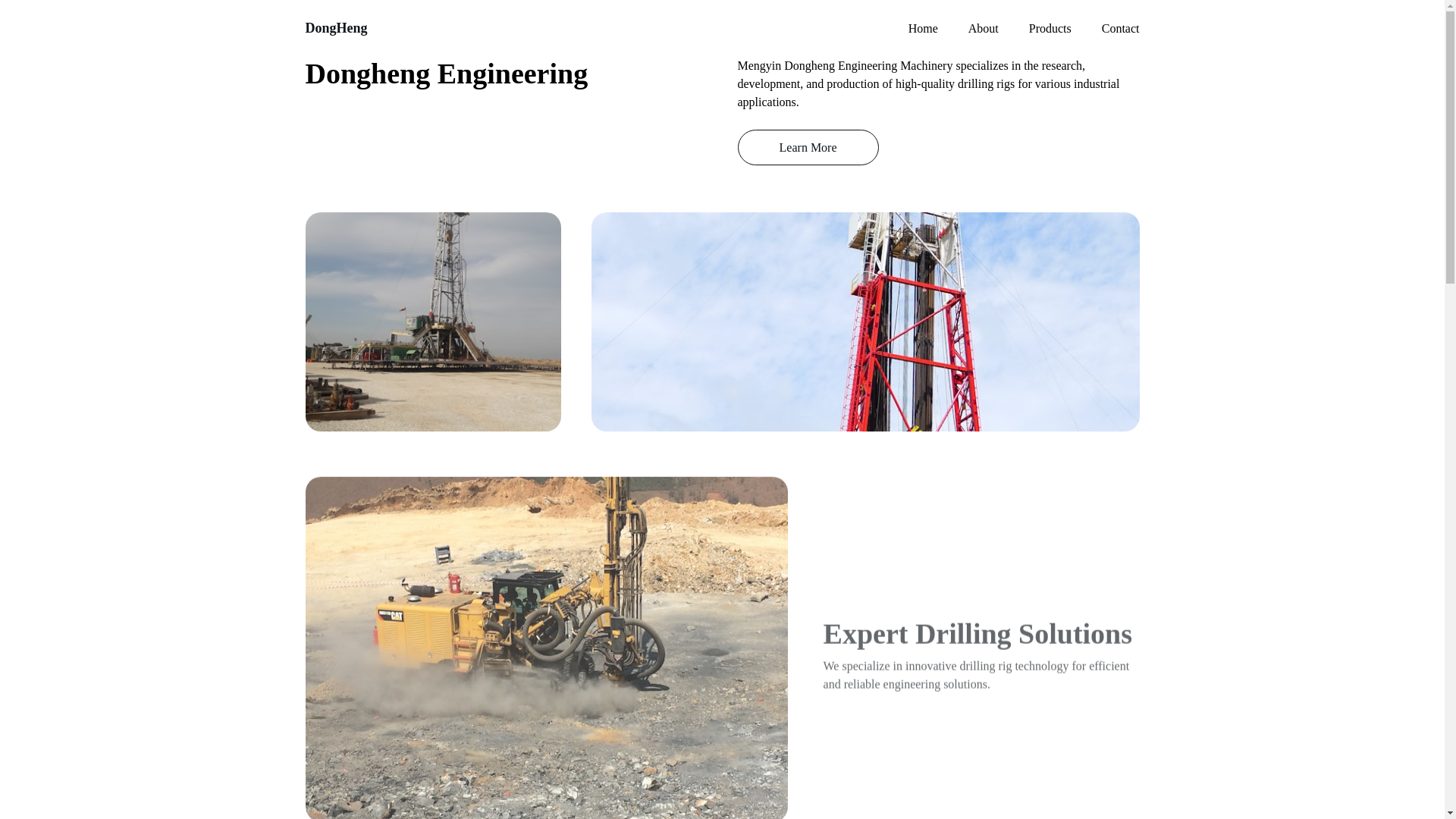website screenshot of https://donghengdrillingrig.com/