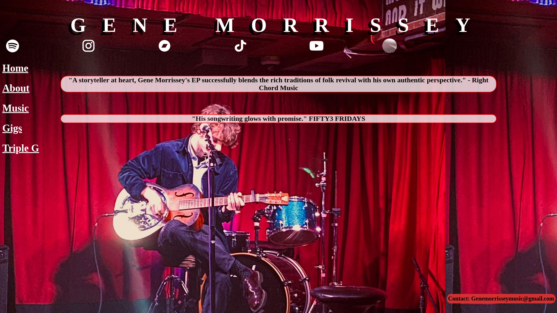 website screenshot of https://genemorrissey.com/